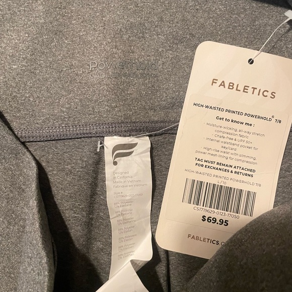 NWT Fabletics Powerhold Gray Leggings - Picture 3 of 4